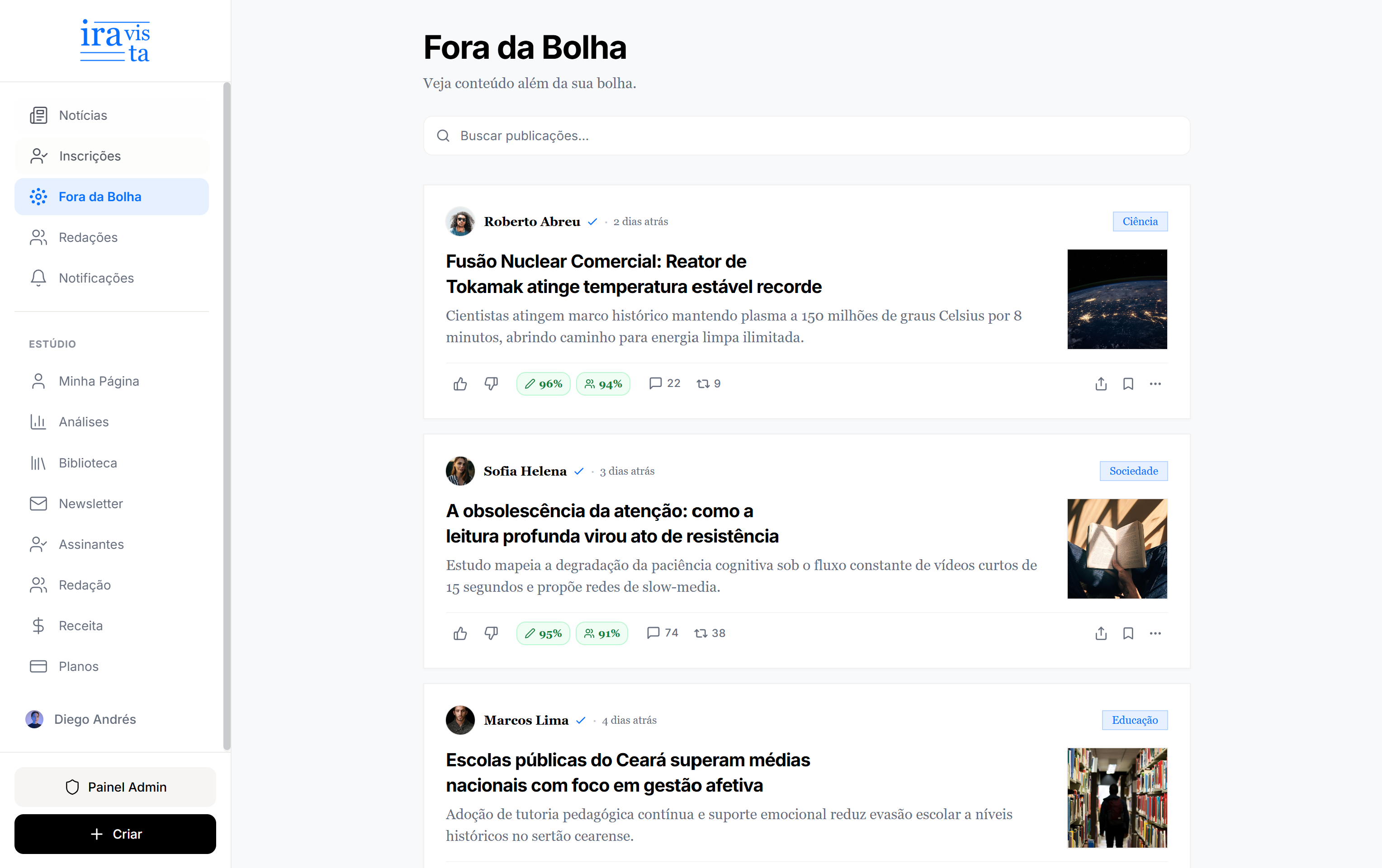 Fora da Bolha Feed